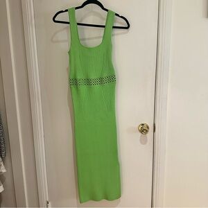 NWOT House of Harlow ribbed and cut out dress size S brand new never worn green